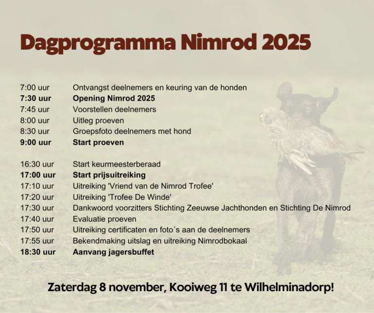 Dagprogramma Nimrod 2025 – ORWEJA